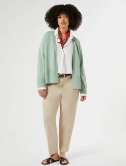 Cardigan in cotone - VERDE SALVIA