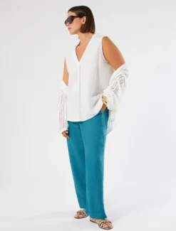 Cardigan in fettuccia di cotone - BIANCO OTTICO
