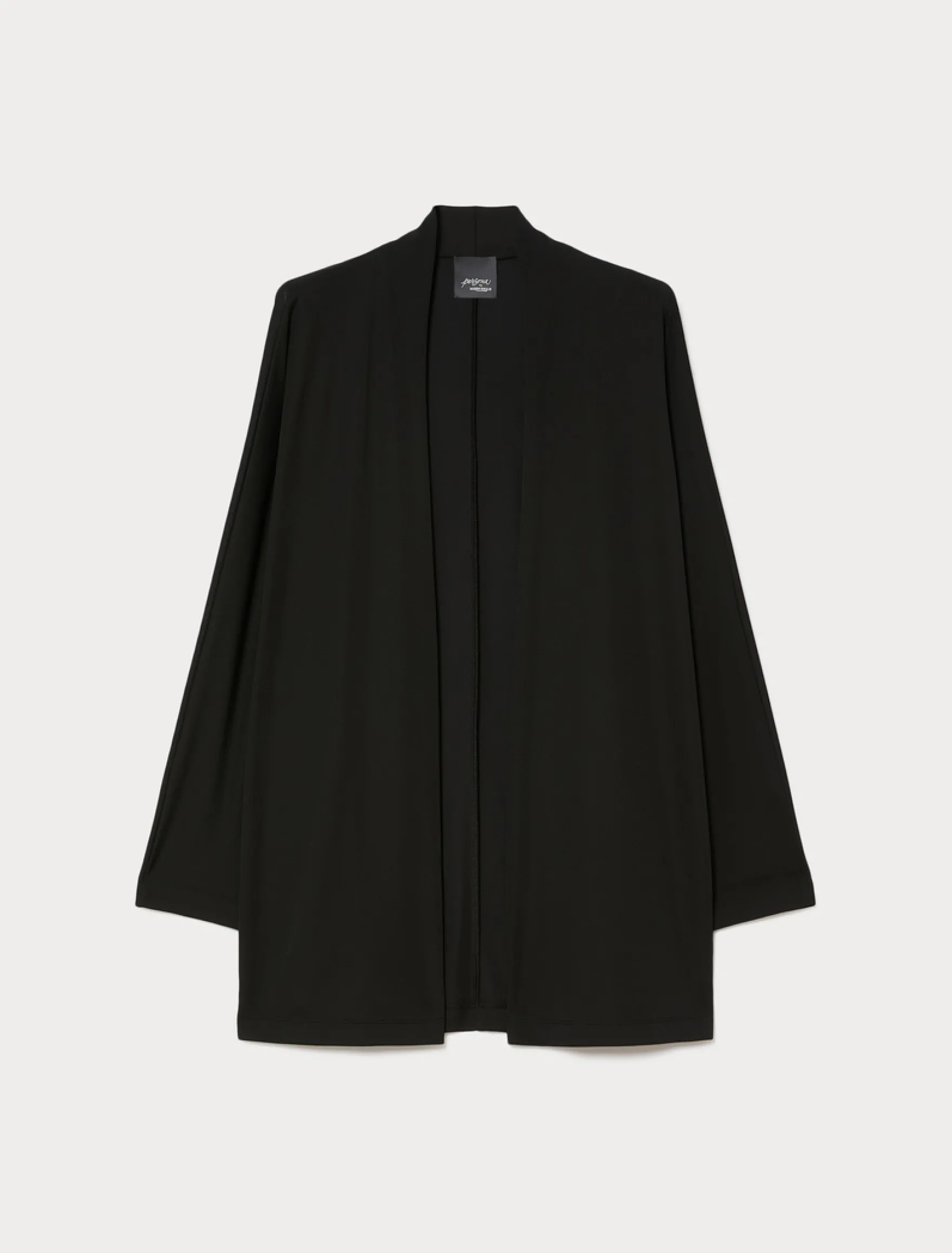 Cardigan in jersey interlock - NERO