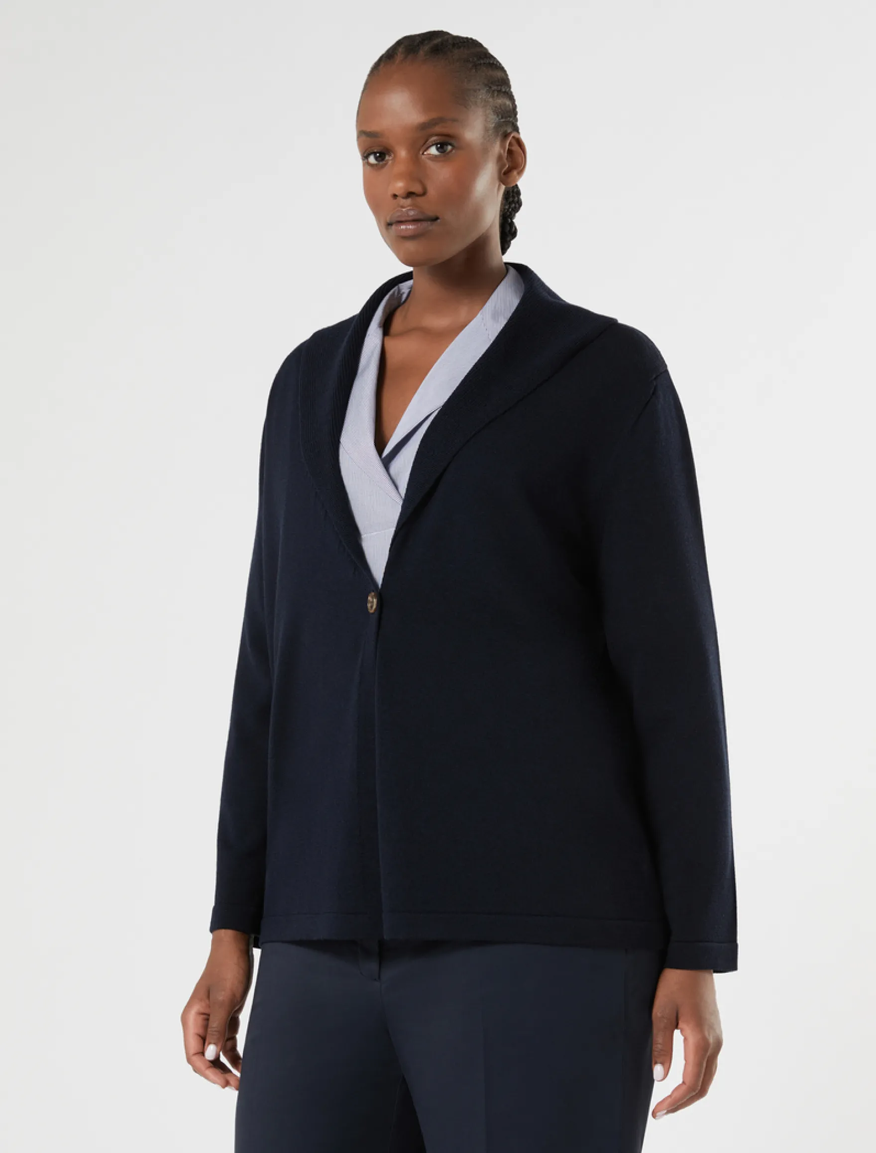Cardigan in lana - BLU NOTTE