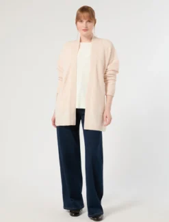 Cardigan in lana e cachemire - BIANCO AVORIO