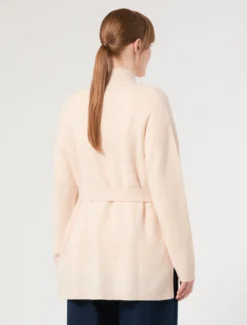 Cardigan in lana e cachemire - BIANCO AVORIO