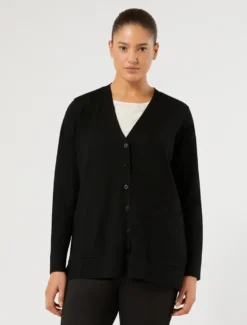 Cardigan in lana - NERO