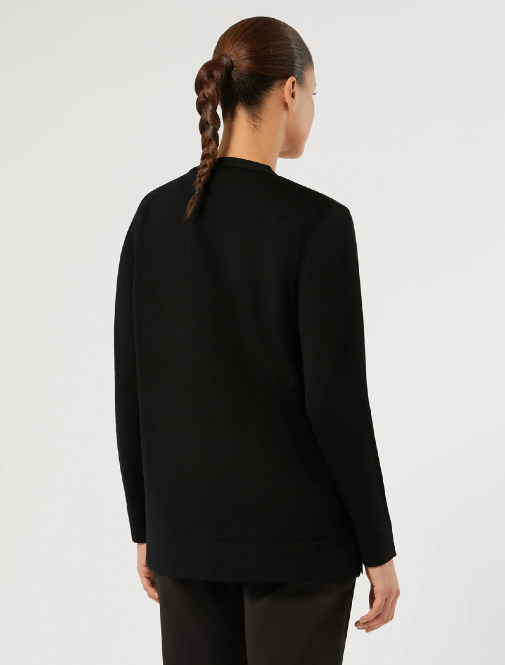 Cardigan in lana - NERO