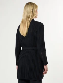 Cardigan in maglia a coste - BLU NOTTE