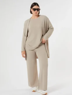 Cardigan in maglia di viscosa - TORTORA