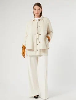 Cardigan in misto cachemire - TORTORA