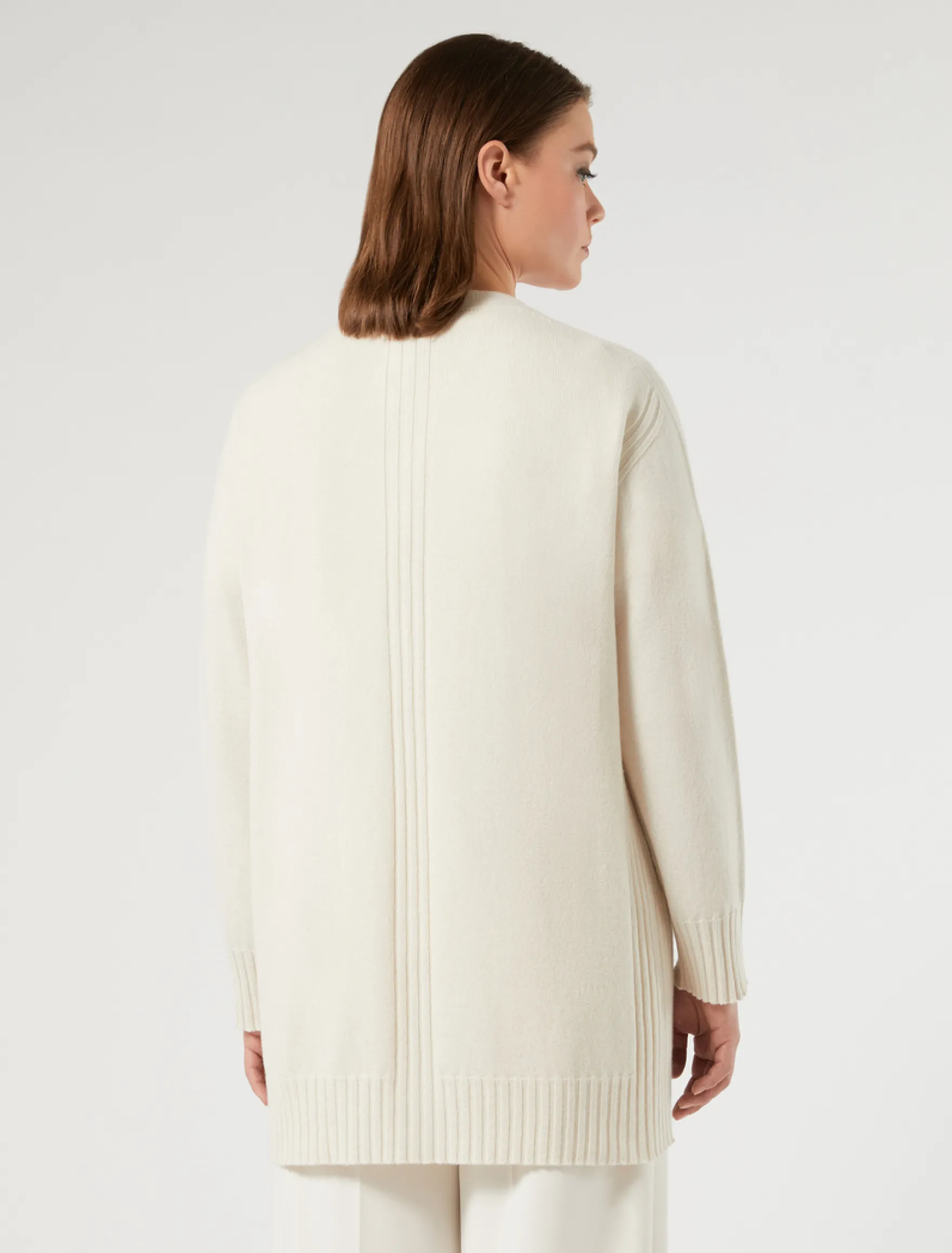 Cardigan in misto cachemire - TORTORA