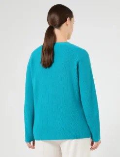 Cardigan in misto cachemire - TURCHESE