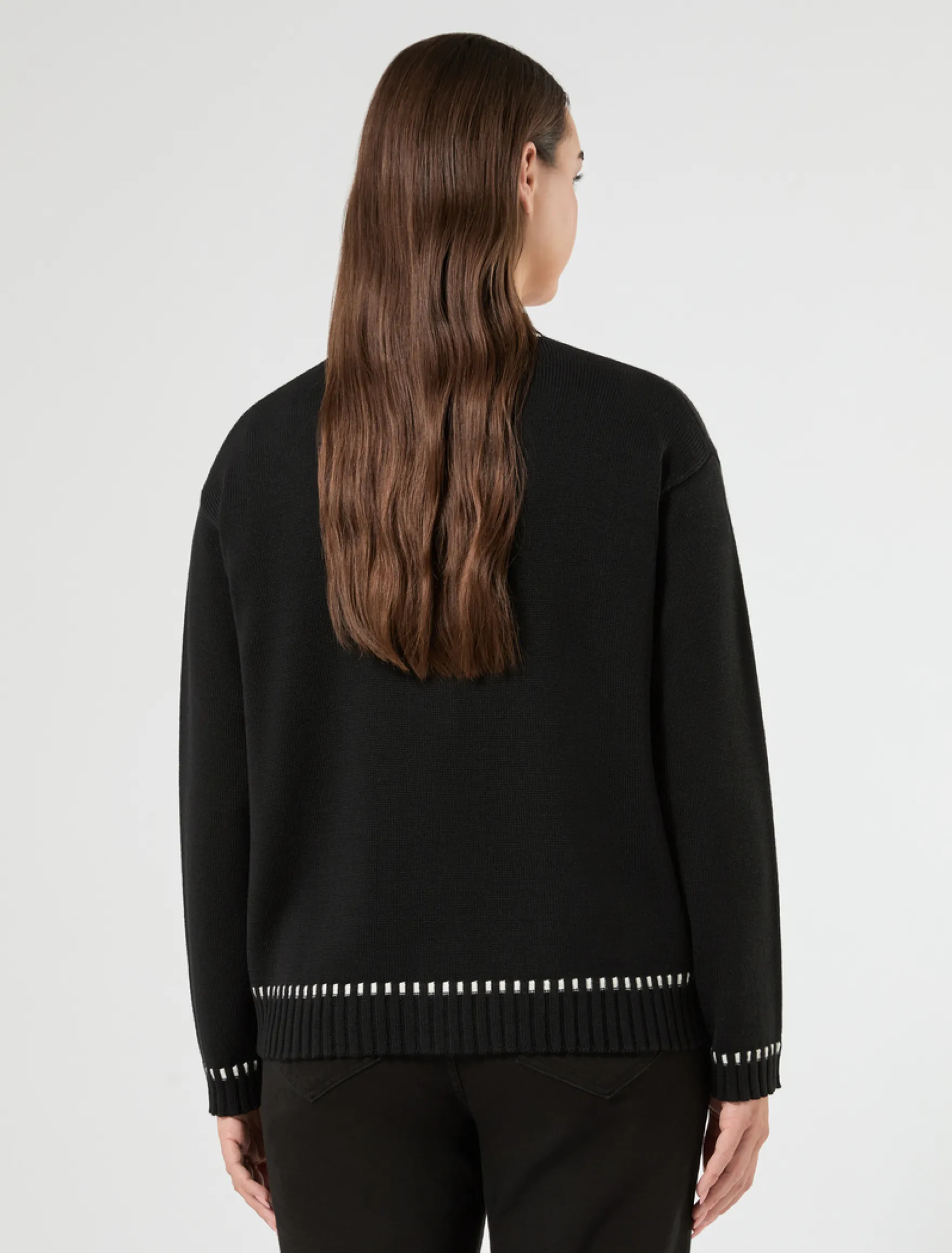 Cardigan in misto lana - NERO