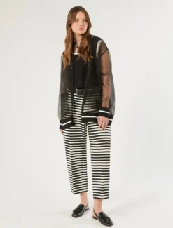 Cardigan in organza - NERO