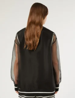 Cardigan in organza - NERO