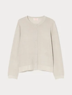 Cardigan in viscosa con lurex - GHIACCIO