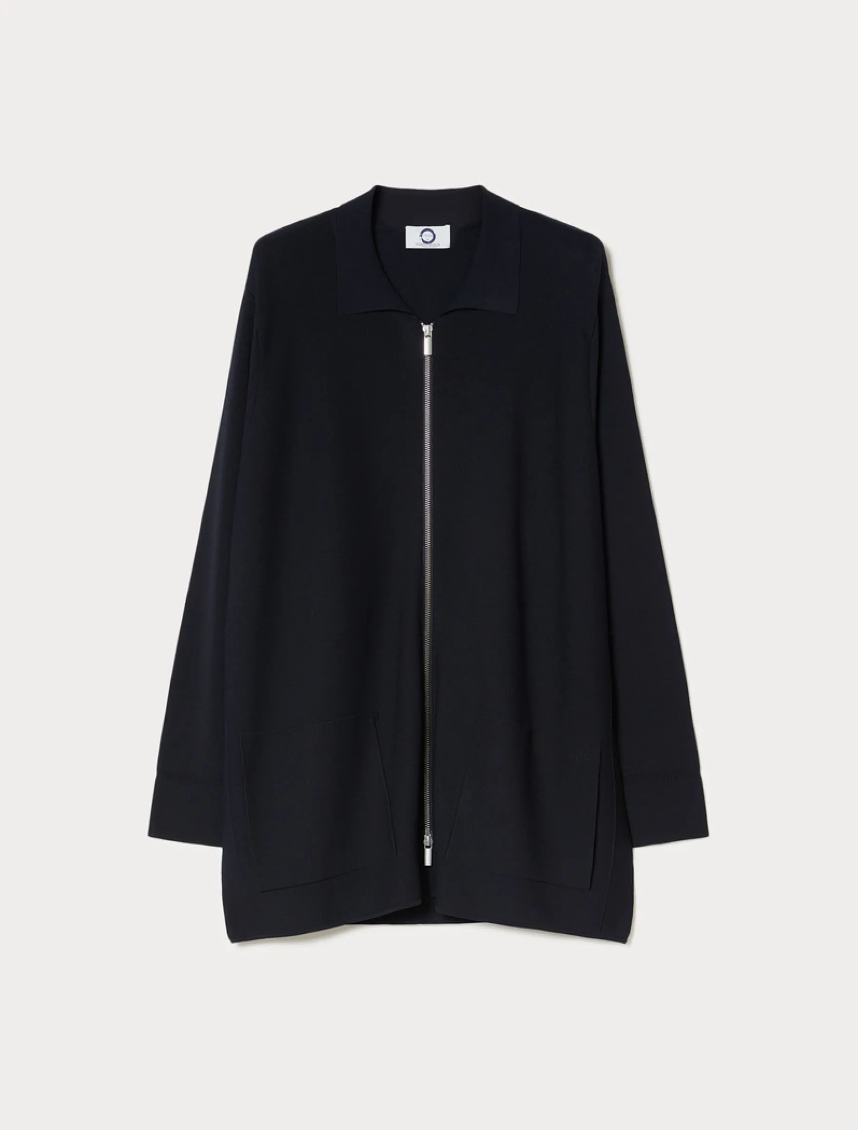 Cardigan in viscosa con tasche - BLU NOTTE