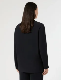 Cardigan in viscosa con tasche - BLU NOTTE
