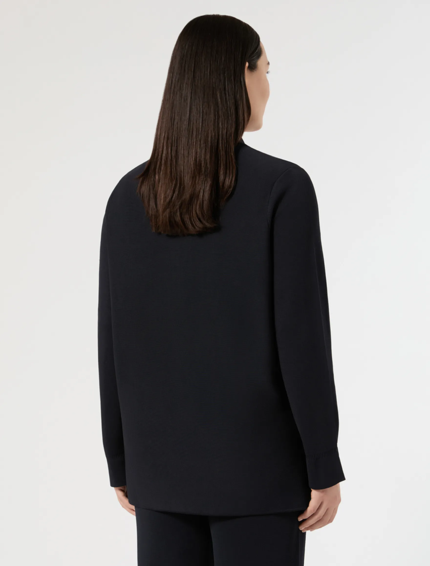 Cardigan in viscosa con tasche - BLU NOTTE