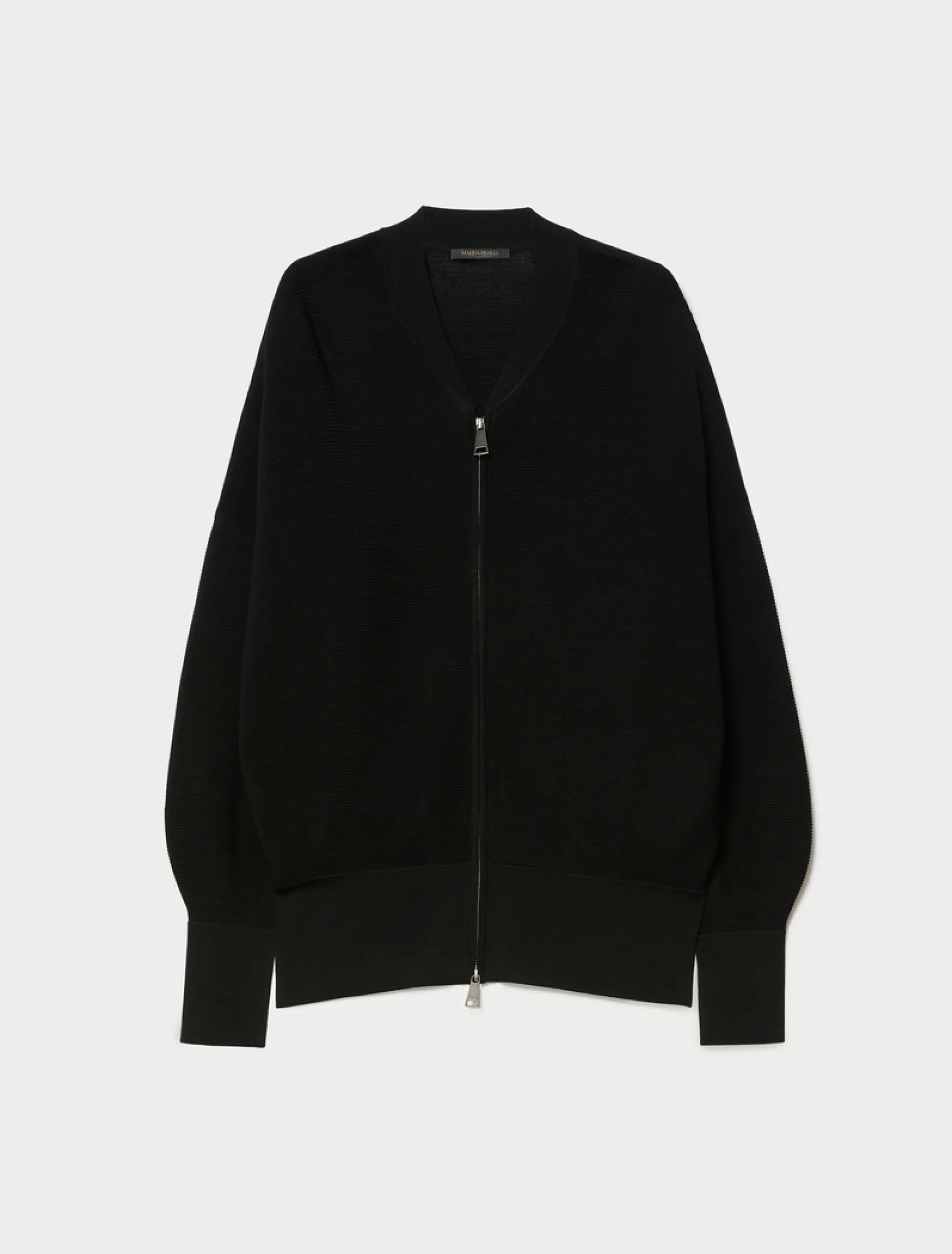 Cardigan in viscosa - NERO