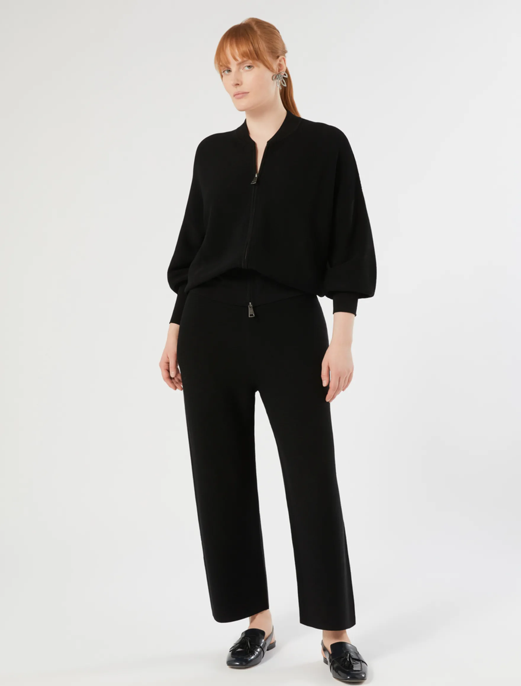 Cardigan in viscosa - NERO
