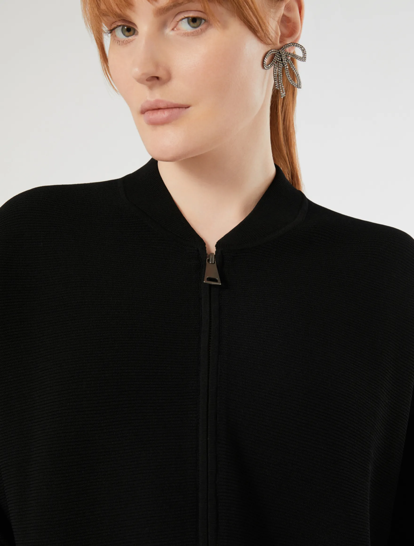 Cardigan in viscosa - NERO