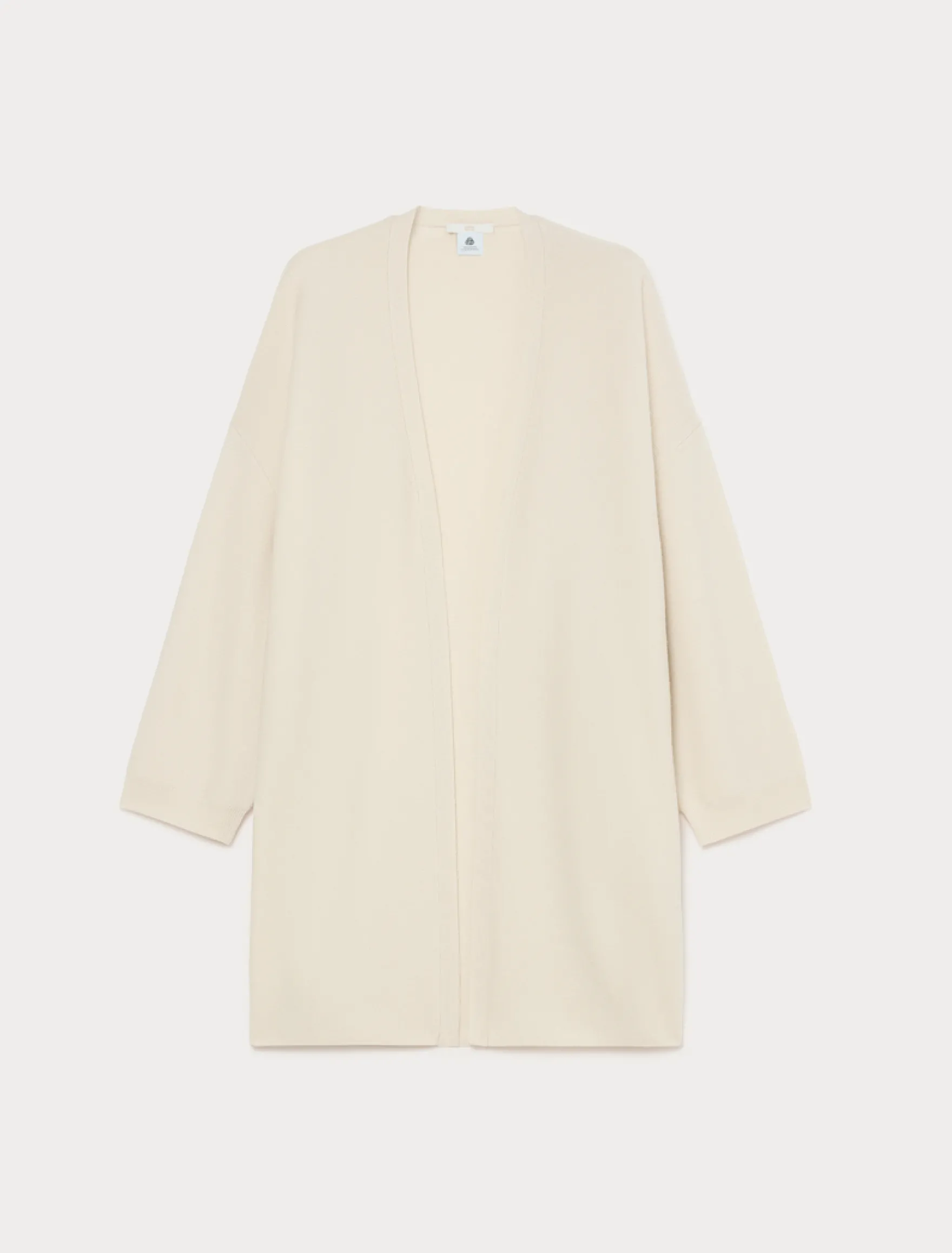 Cardigan lungo in pura lana - SABBIA