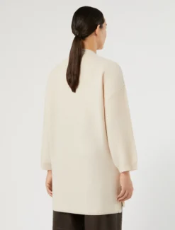 Cardigan lungo in pura lana - SABBIA