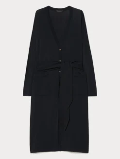 Cardigan lungo in viscosa - BLU NOTTE