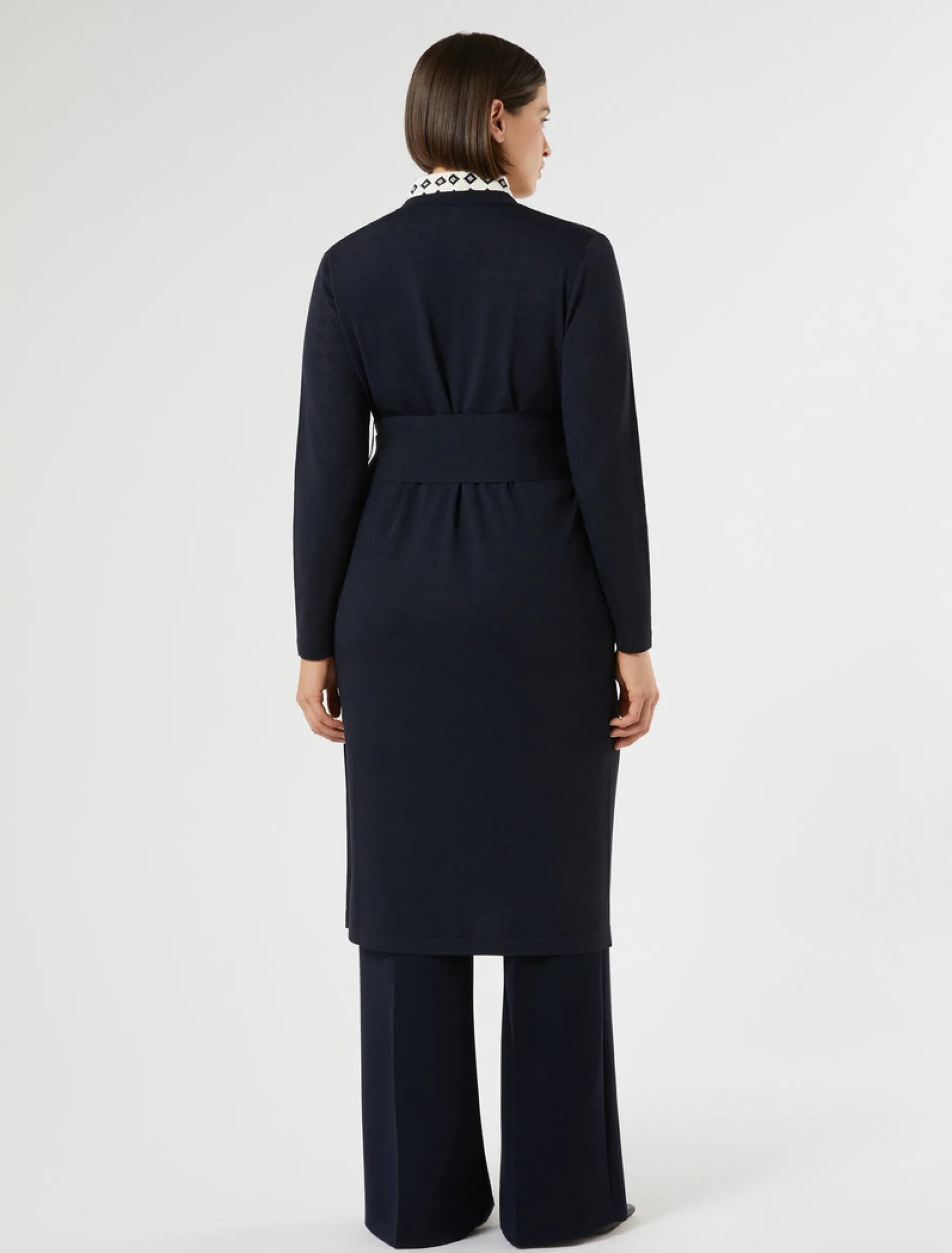 Cardigan lungo in viscosa - BLU NOTTE