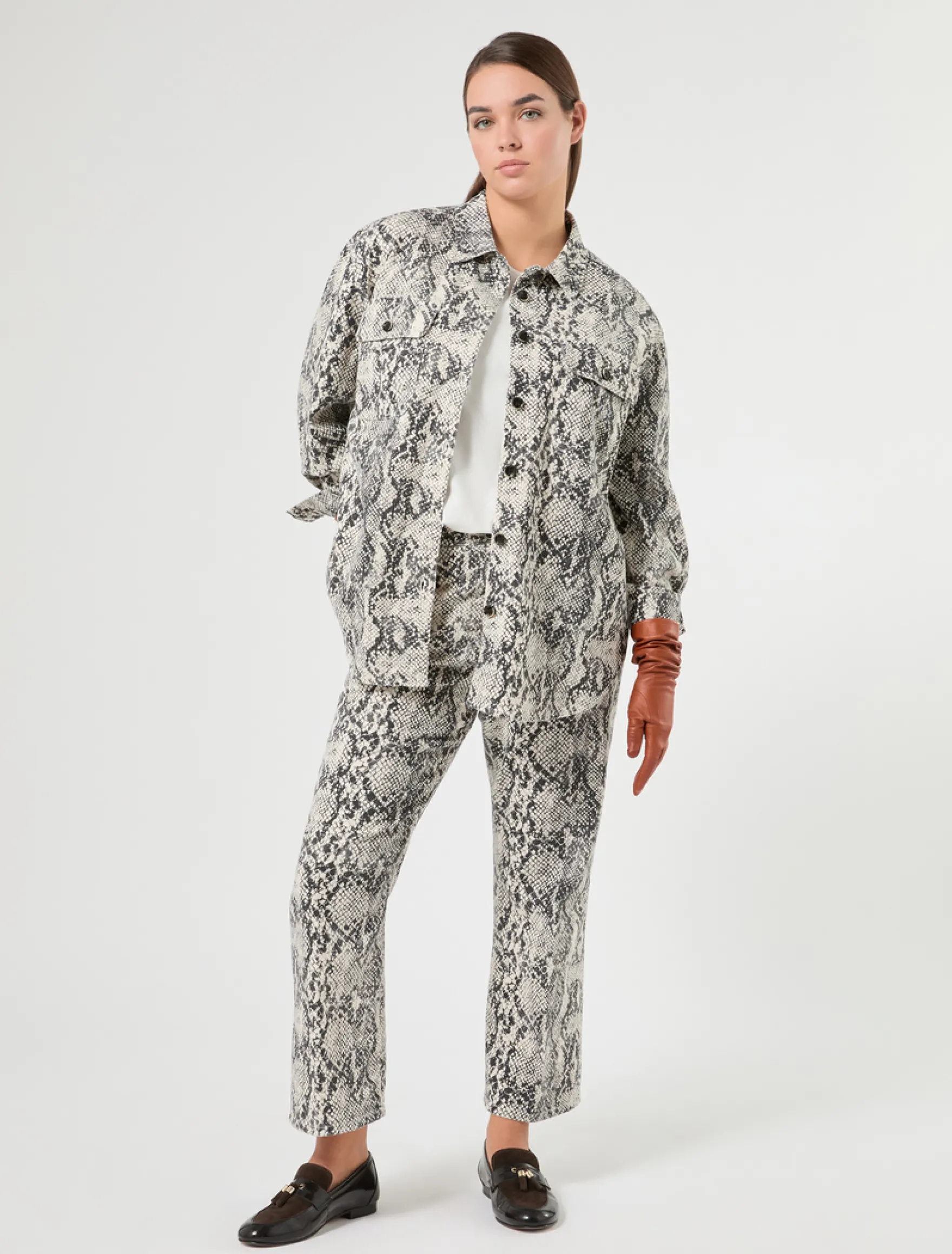 Casacca in bull di cotone - GRIGIO MEDIO