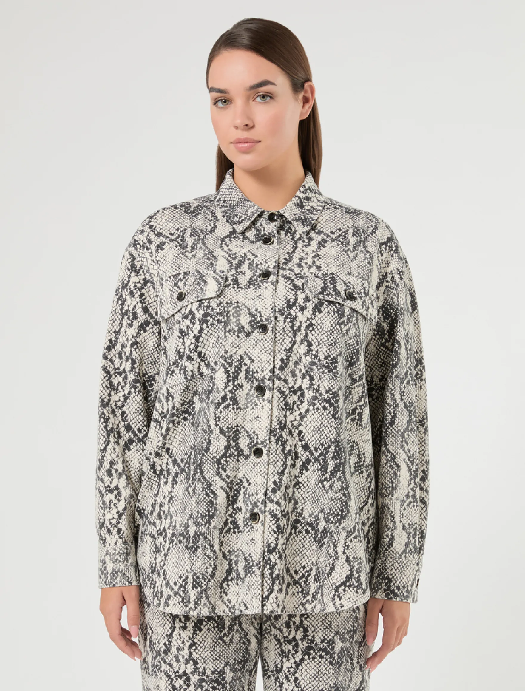 Casacca in bull di cotone - GRIGIO MEDIO