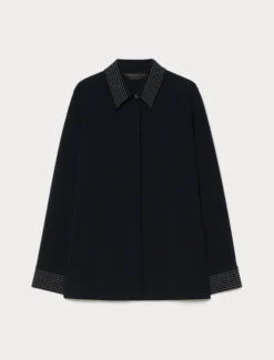 Casacca in cady - BLU NOTTE