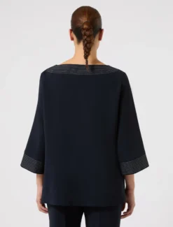 Casacca in cady - BLU NOTTE