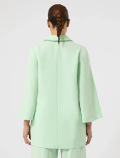 Casacca in cady con ricamo - VERDE PASTELLO
