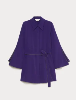 Casacca in cady con strass - VIOLA