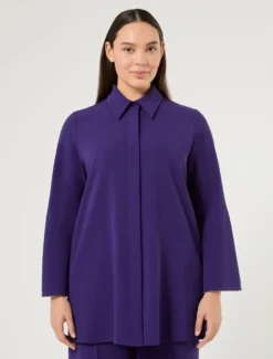 Casacca in cady con strass - VIOLA