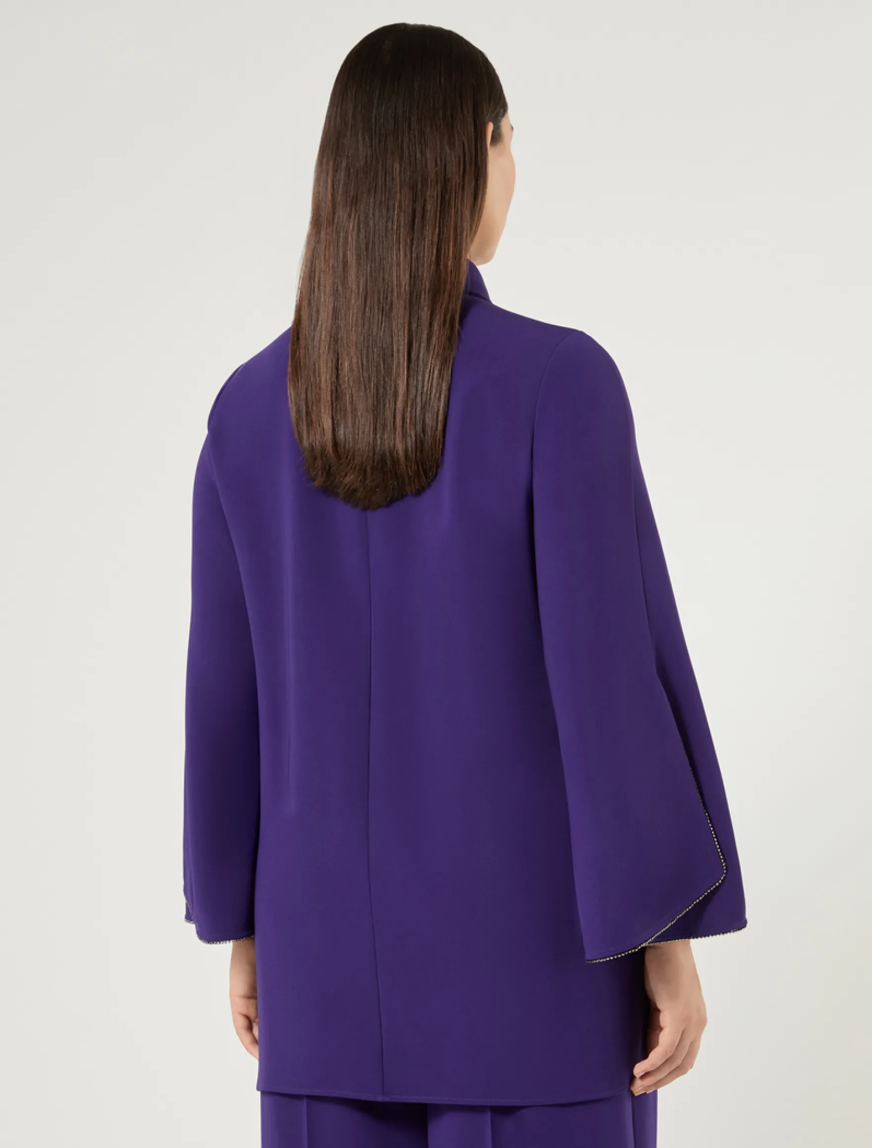 Casacca in cady con strass - VIOLA