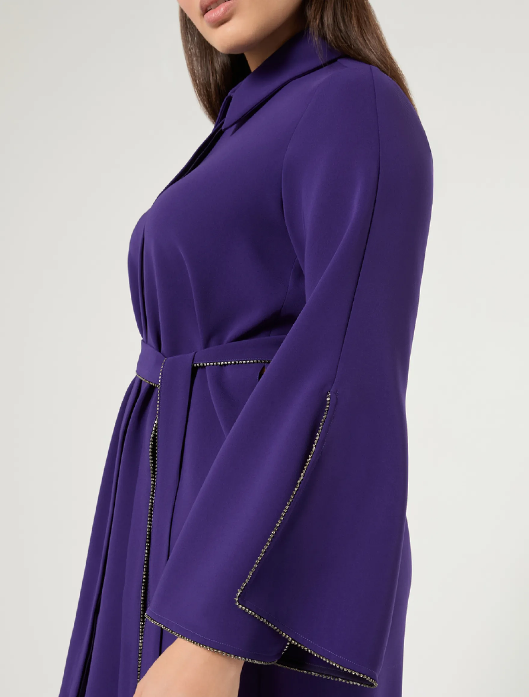 Casacca in cady con strass - VIOLA