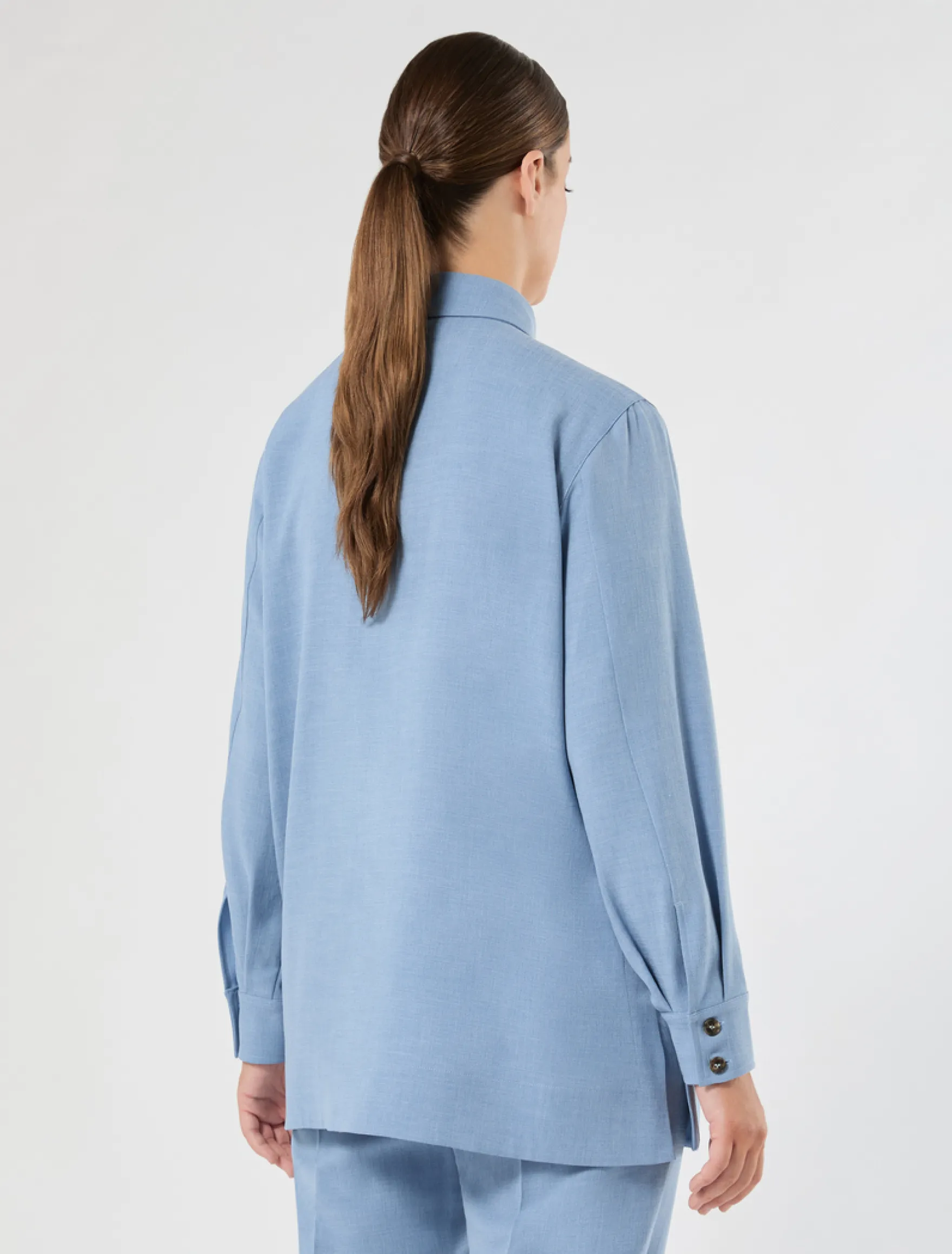 Casacca in cady mélange - AZZURRO