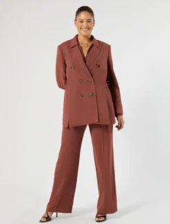 Casacca in cady mélange - MATTONE ROSSO