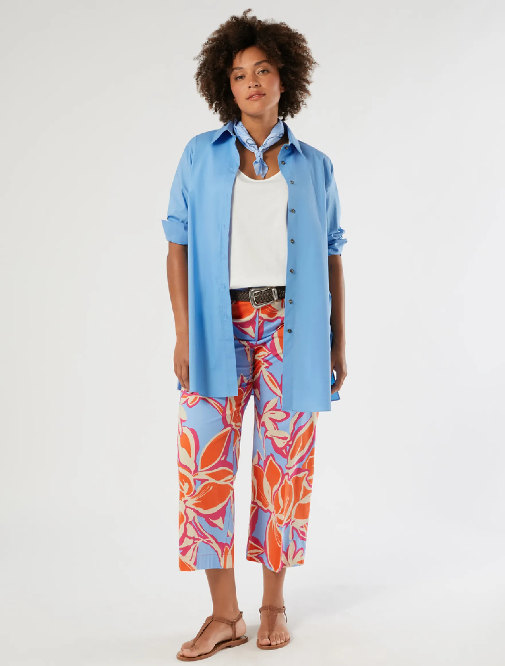 Casacca in cotone - AZZURRO