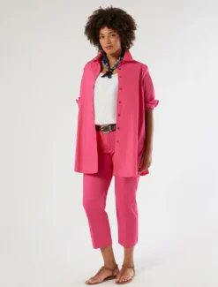 Casacca in cotone - FUXIA