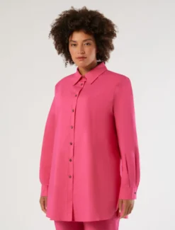 Casacca in cotone - FUXIA