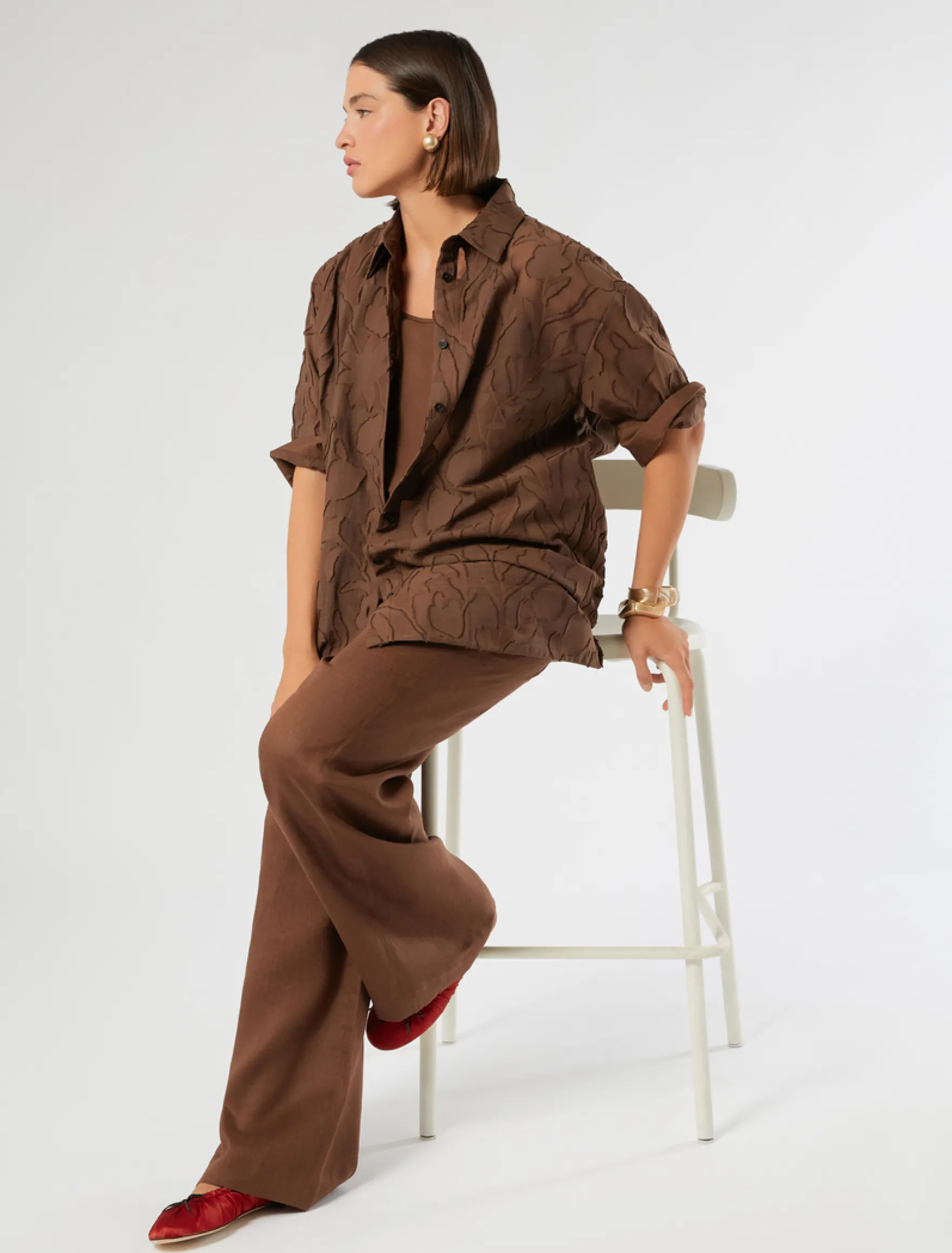 Casacca in fil coupé - CACAO
