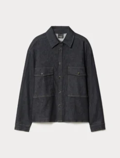 Casacca in gabardina di cotone - BLU NOTTE
