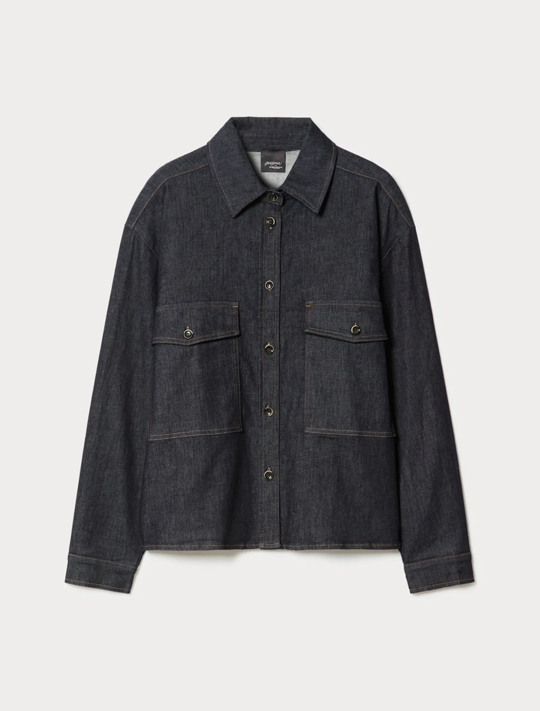 Casacca in gabardina di cotone - BLU NOTTE
