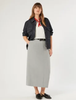 Casacca in gabardina di cotone - BLU NOTTE