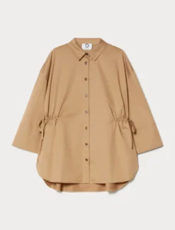 Casacca in gabardina di cotone stretch - BISCOTTO