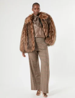 Casacca in georgette di seta - ORO CAMMELLO