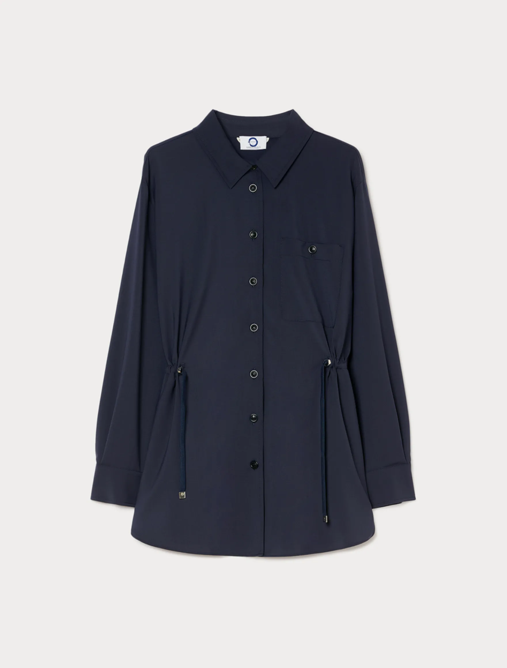 Casacca in lana natural stretch - BLU NOTTE