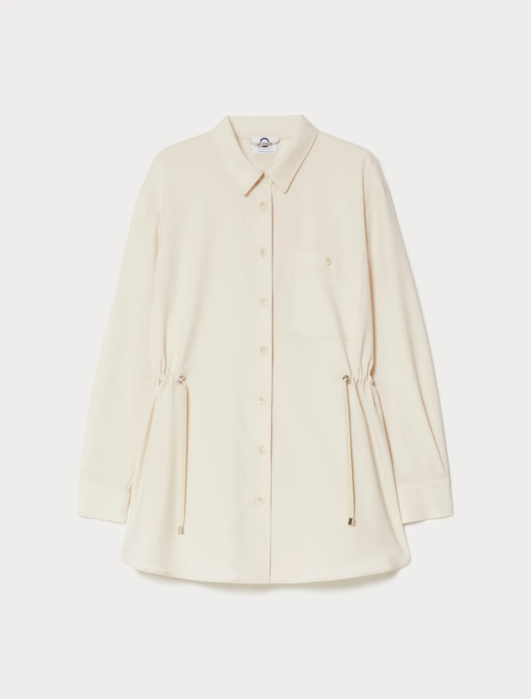 Casacca in lana natural stretch - ECRU