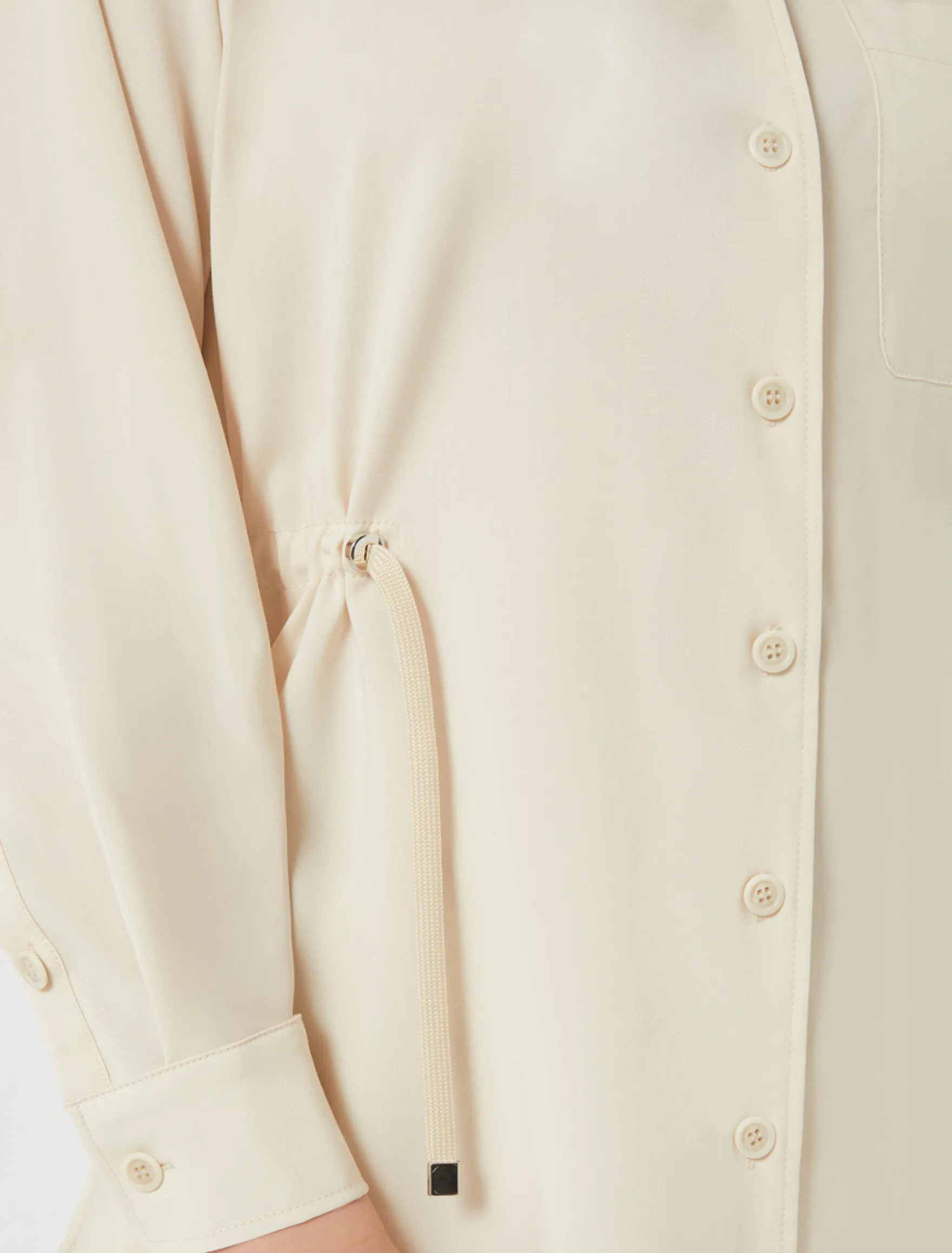 Casacca in lana natural stretch - ECRU